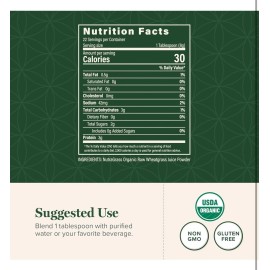 Global Healing Organic Wheatgrass Powder 6.3oz USDA Certified Superfood Supplement Detox