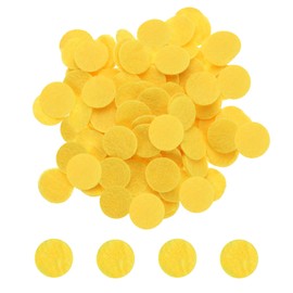 QUARKZMAN Pack of 500 Round Felt Circles, 10 mm 3/8 Inch Precut Felt Craft Pads, Nonwoven Mini Felt Fabric Circles for DIY Sewing Craft Projects Crafts, Yellow