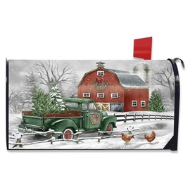 Briarwood Lane Christmas on The Farm Mailbox Cover