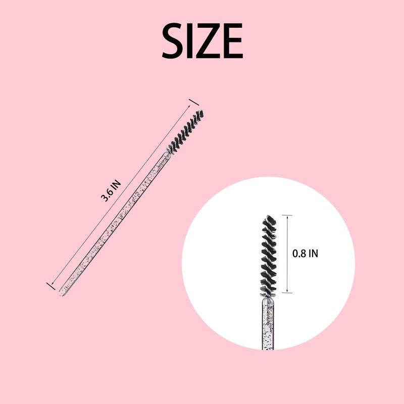 Corconess Skinny Mascara Wands 50pcs Mini Eyelash Brushes Disposable Lash
