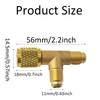 Quick Coupler Access Tee, 1/4 Inch SAE Valve Tee Adapter,