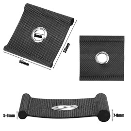 Homgaty 10 x Piping Eyelet for Piping Rail 5/6 mm - 7/8 mm, Piping Hooks, Awning Hooks, Camping Piping Rail Accessories for Motorhome, Caravan, Awning, Camping Tent (Black)