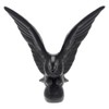 United Pacific 72007 Matte Black American Eagle Hood Ornament, Metal