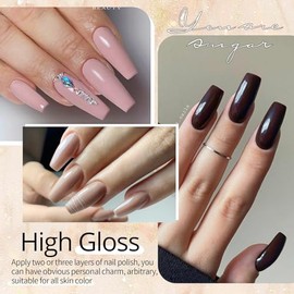 UR SUGAR UV Nagellack Nudefarben Braun Gel Set, 6 Farben Schellack Nagellack Nude Rosa, Gel f√ºr Geln√§gel DIY Nail Art Kit f√ºr Valentinstag Hochzeit Dating Weihnachtswochenende