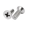 uxcell 4mmx12mm Stainless Steel Phillips Drive Flat Head Fully Thread