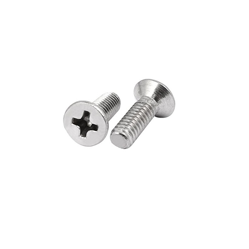 uxcell 4mmx12mm Stainless Steel Phillips Drive Flat Head Fully Thread