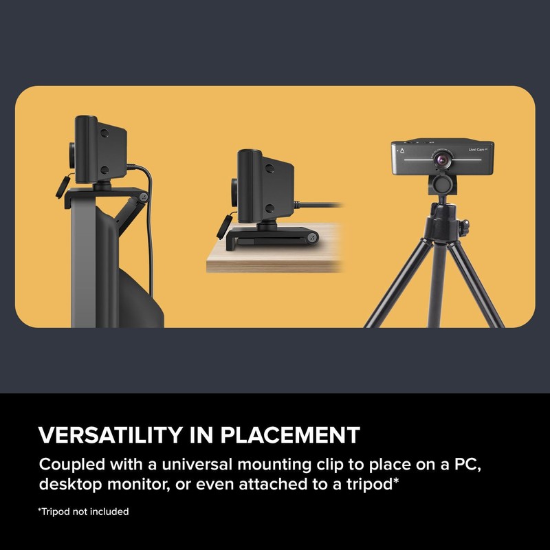 CREATIVE Live! Cam 4K UHD USB Webcam with Backlight Compensation,