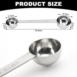 Protein Scoop, 30g Scoop, Measuring Protein Scoop Set, Dual-Headed Stainless Steel Scoop, Powder Dispenser Scoop for Protein Powder, Dispenser Protein Powder, Measuring Scoop, Scoops for Powder