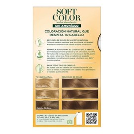 Soft Color Tinte Semi Permanente 70 Rubio Mediano | Crema, Agua, manteca de karité, aceite de coco, aloe vera, Cabello normal