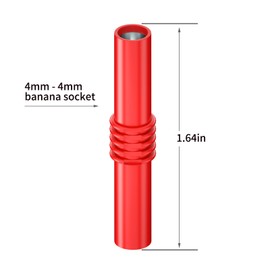 Goupchn Insulated 4mm Banana Female to Female Jack Socket Connector Adapter Coupler for 4mm Banana Extension Electrical Testing
