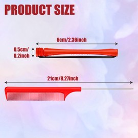 48 Pieces Perm Rods For Short Hair, Hair Perm Rods Hair Curling Rollers, Perm Rollers Short Cold Wave Rods, Non-Slip Perming Kit With Comb, Hair Rollers For Women Men Long Short Hair Styling Tool