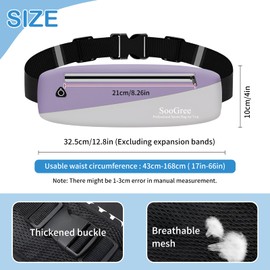 SooGree - Riñonera delgada para mujeres y hombres, paquete de cintura impermeable con tira reflectante ajustable, cinturón de correr para deportes, entrenamiento, ciclismo, senderismo, casual, manos