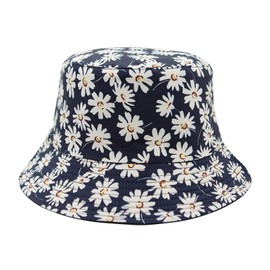 YAMEIZE Trendy Flower Bucket Hat for - Women Men Double-Side Fisherman Reversible Hat Sun Floral Hiking Beach Party Outdoor