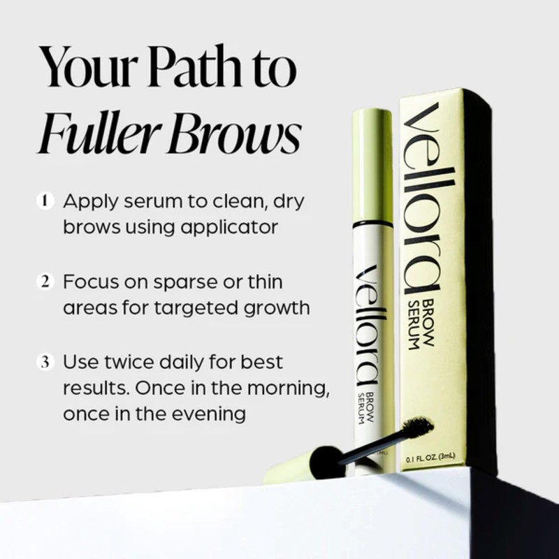 Eyebrow Serum by Vellora for Fuller Looking Brows, 3mL –