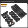 62PCS Motorcycle Bolt Covers Engine Head Bolts Toppers Cap for
