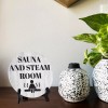 Signs ByLITA Sauna and Steam Room Circle Table Sign with