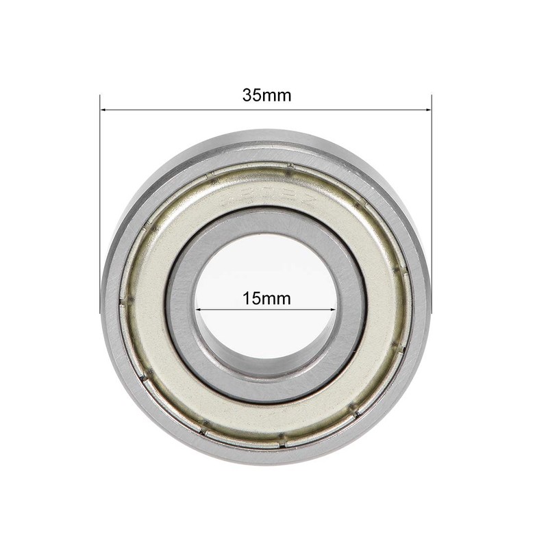 sourcing map 6202ZZ Deep Groove Ball Bearings Z2 15mm X