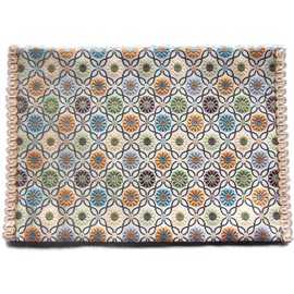 Sutra Desk, Fire Retardant, Fireproof, Buddhist Altar, Mat, Uchiki Desk, Flower Chain (No. 16: Chukyo Type (10.0 x 15.2 inches (25.3 x 38.5 cm), Brown