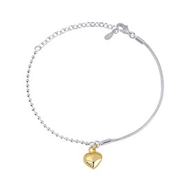 Heart Bracelet Silver Bracelet for Women Friendship Bracelet Charm Bracelet Life Charms Bracelets Love Bracelet for Women Gift Wish Bracelet