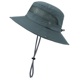 Sterntaler Sun Hat Children's Fishing Hat Cowboy Sun Hat Boys Sun Hat Children UV Protection Fishing Hat Children's Hat, darkgray