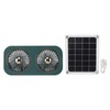 20W Solar Panel High Speed Airflow 5V Dual Exhaust Fan