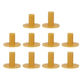 PATIKIL Rubber Golf Tees 10pcs Mixed Size Golf Practice Tees Training Driving Range Tee Table Golf Ball Holder for Outdoor Indoor Hitting Cushion Yellow