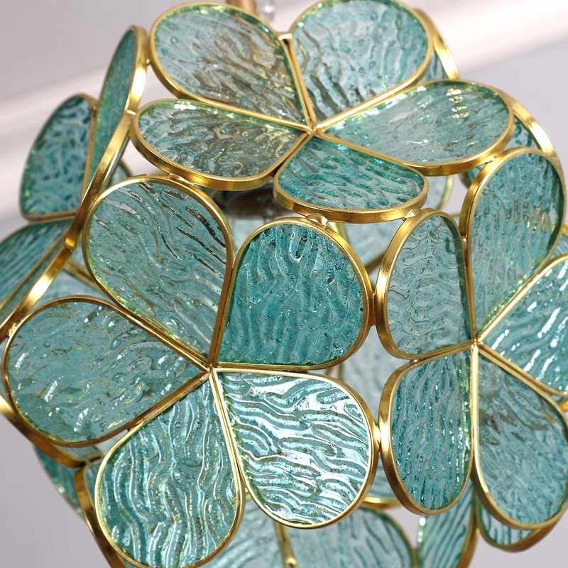 Bieye L10824 Flower Petals Tiffany Style Stained Glass Close to