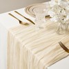 FOLAI Pack of 2 Boho Cheesecloth Table Runner Table Cloth