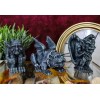 Chained Gothic Stoic Gargoyles Chimera Guardian Figurines Miniature Set 3"Tall