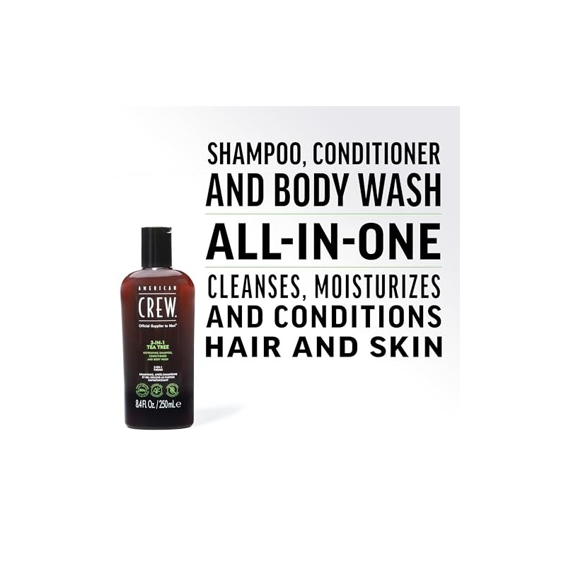 American Crew 3-In-1 Tea Tree Shampoo & Conditioner & Body