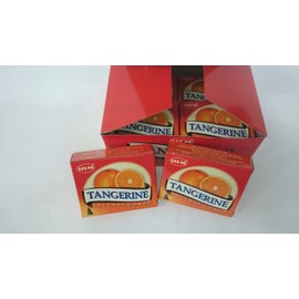 HEM Incense, Tangerine (Mandarin Orange), Cone Type, 1 Case (1 box of 10 tablets x 12 boxes)
