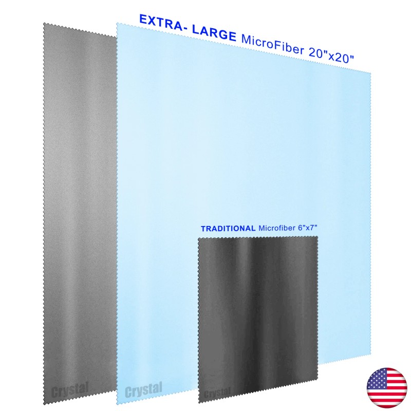 Cystal Clear Oversized Microfiber Cleaning Cloth 20" X 20" for