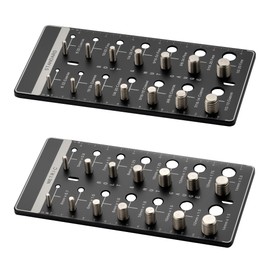 Wiltec Thread Gauge for Bolts and Nuts, Imperial and Metric Thread Gauge, 28 Thread Sizes, Determine Screw Size