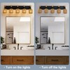 5 Light Bathroom Vanity Light Fixtures, Rustic Style Wood Bathroom