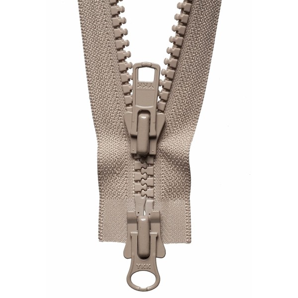 YKK Two Way Slider Zip, No. 573 Fawn, 66 cm