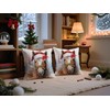 Doobicy 2 Pack Christmas Horse Pillow Covers 20”x20” Rustic Farmhouse