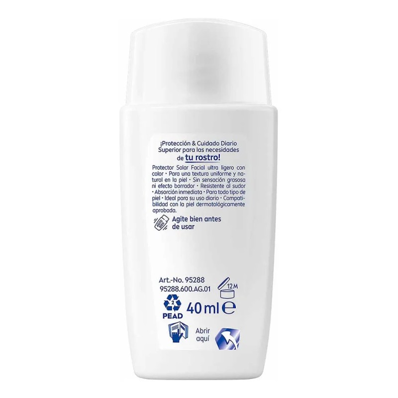 Protector Solar Facial NIVEA SUN Fluido Diario Tono Claro +