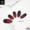 ❤️ V-cut red heart handmade nail tips ❤️ - Long