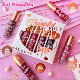 Italia Deluxe Set Gloss Labiales Thirsty Pout Hi Shine 4 Pcs                                                                                          