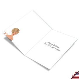 NobleWorks - Ma Peeps - Women's Birthday Greeting Card with Envelope (Big 8.5 x 11 Inch) - Adult Bluntcard, Happy Bday From All of Us J2991BDG-US