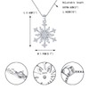 EVER FAITH Snowflake Jewerly 925 Sterling Silver Winter Accessory Sparkle