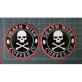 Death Wish Coffee sticker set x 2, New York, skate, punk, thrash`
