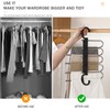 AIR&TREE 4 Pack Pants Hangers Space Saving,Anti-Rust Pants Organizer,Durable and