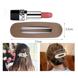 Pack of 5 Hair Clips, Flower Hair Clips, Flat Hair Clips, Strong Hold, Hair Clips for Women, Thick/Thin Hair (Matte Colour)