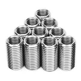 Thread Insert Repair Nut Thread Slots Female M12 and Male M16 Screw Socket, Other Fasteners, Pack of 10