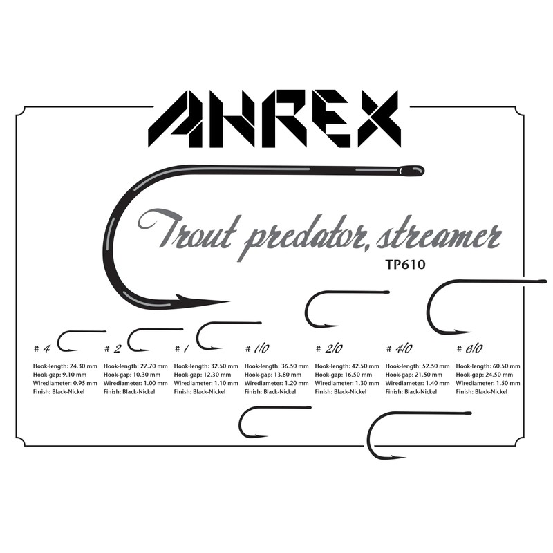 Ahrex Tp610 Trout Predator Streamer Hook Size #2/0
