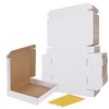 RLAVBL 12x10x2 Shipping Boxes Set of 25, White Corrugated Cardboard