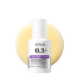 ANUA Retinol Serum for Anti-Aging, Textured Skin | 0.11% Retinol, 5% Niacinamide, 20+ Soothing Ingredients, Gentle for Beginners (30ml)