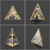 ELLDOO 3 Tier Glass Display Case for Collectibles, Triangular Crystal