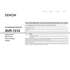 Denon AVR-1312 Receiver Owners Instruction Manual